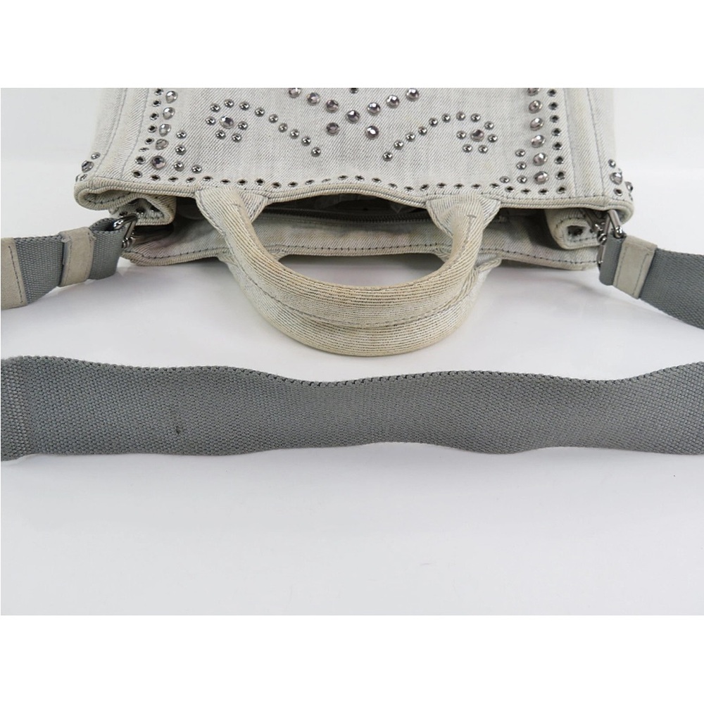 Prada Cream Studded Tote Bag - Picture 7 of 16